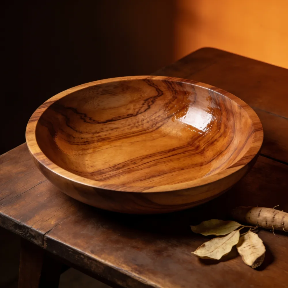 Grand saladier en bois d'acacia 26 cm