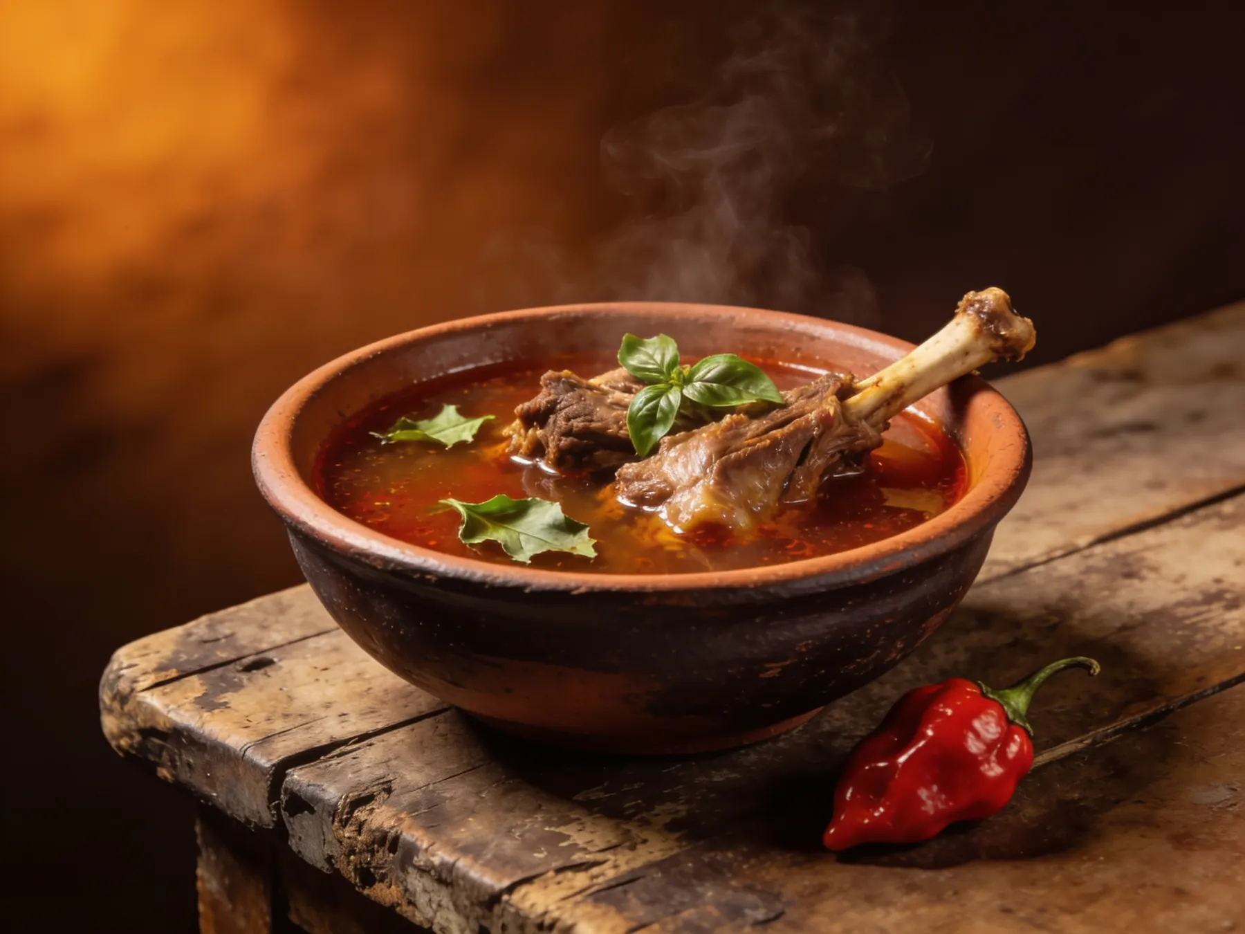 Pepper soup de chèvre